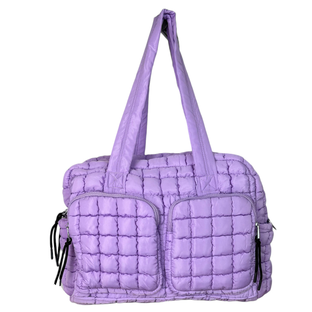 Signature Gradient Quilted Travel Bag with Sleek Side Zippers