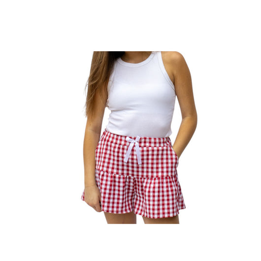 LM-1112 RED MODERN SKORT