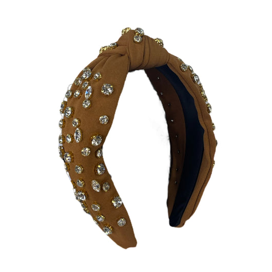 HB-9213 Clear Top Knot Headband Camel