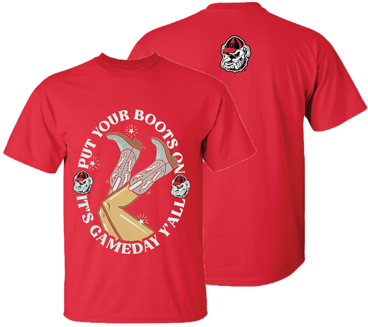 Georgia Boots Up  Red