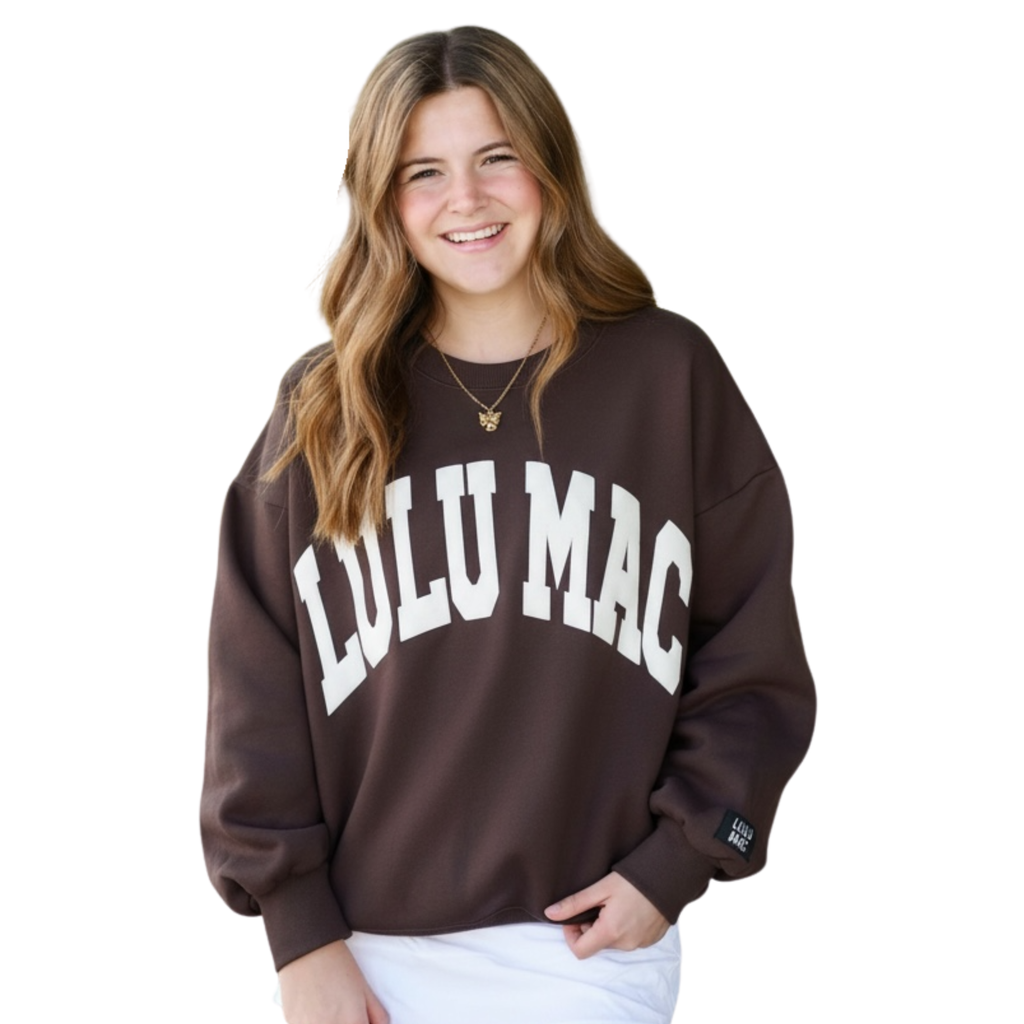 Navy Blue Mock Neck Sweatshirt- Lulu Mac main image 1