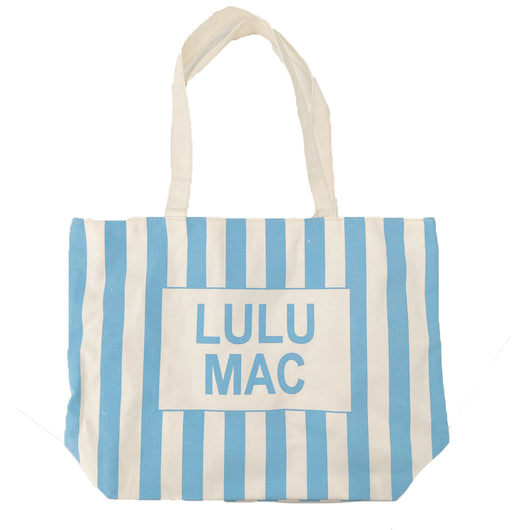 Lulu Mac Canvas Tote LM-BG-1002-Blue/White Stripe
