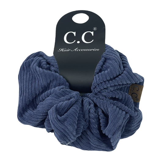 SCR-03 C.C CORDUROY SCRUNCHIE DK DENIM