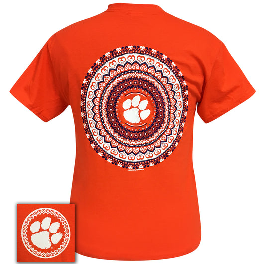 Clemson Mandala Orange Short Sleeve