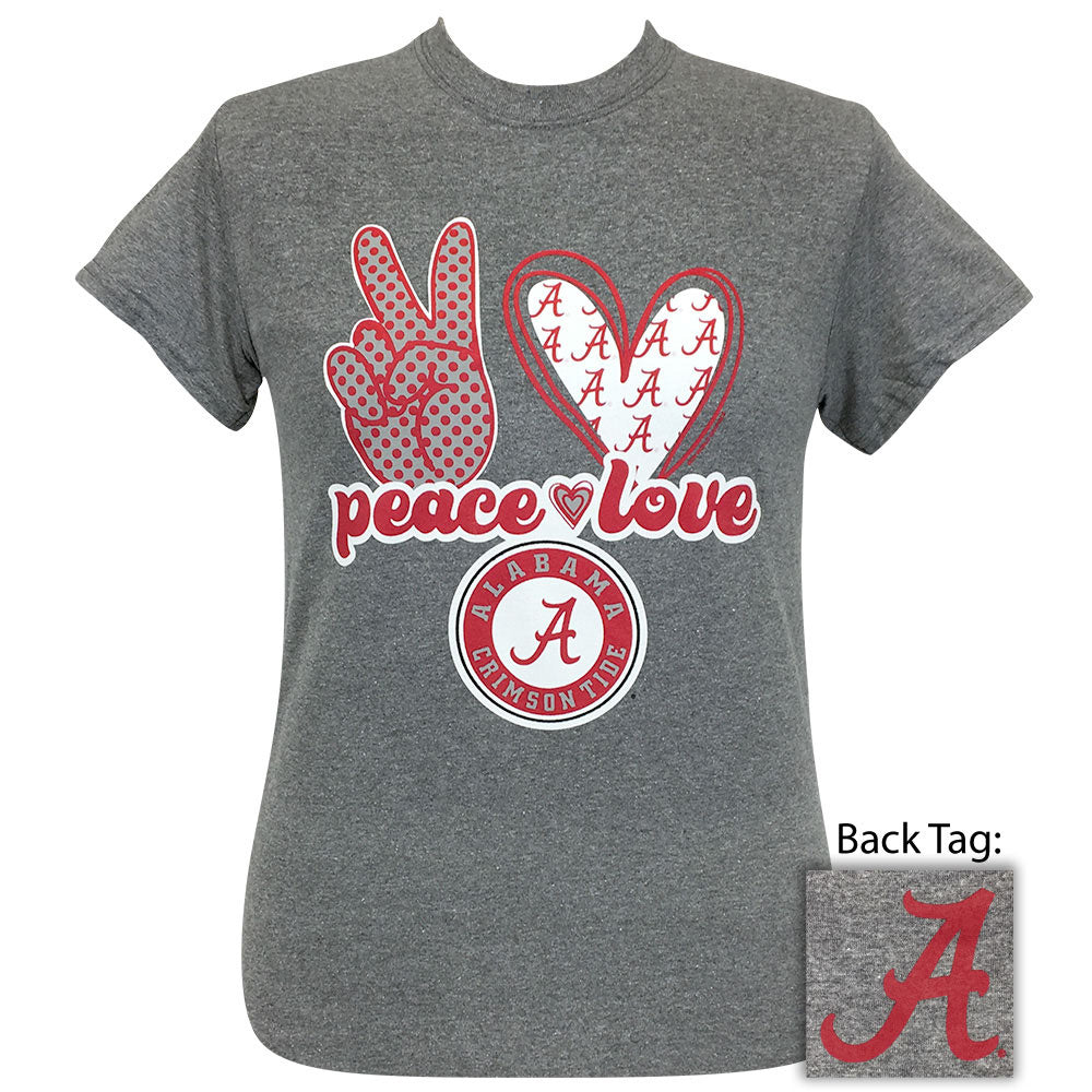 Peace Love Alabama Graphite Heather SS