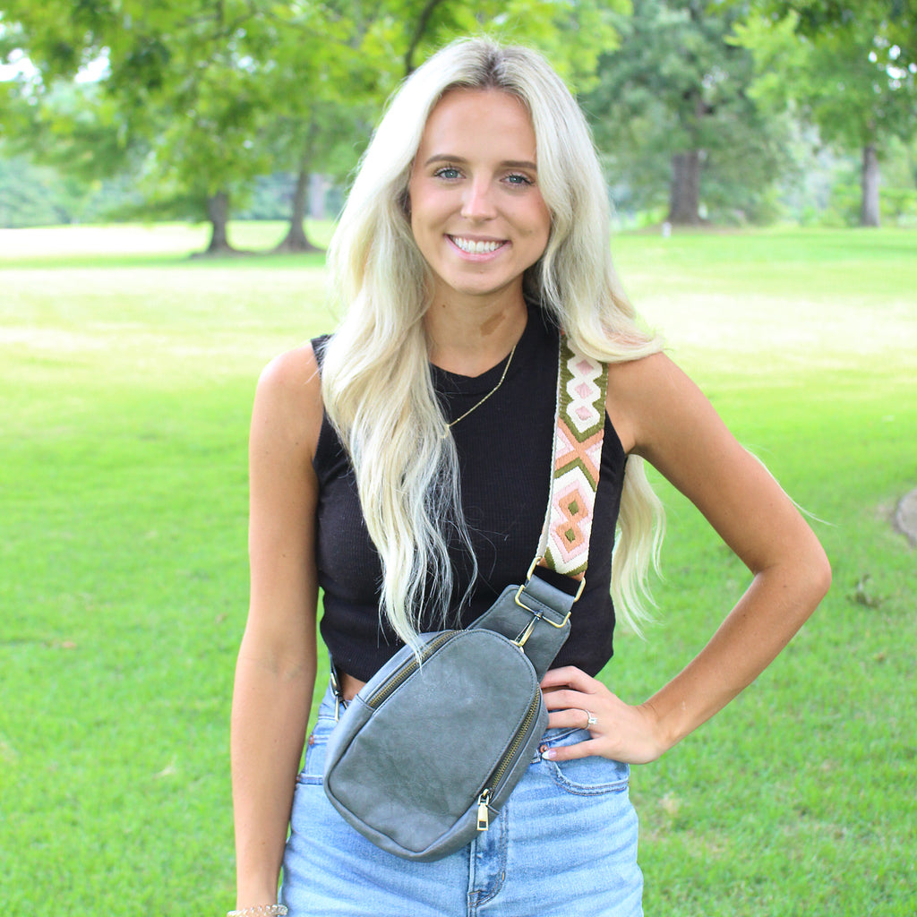 CB6680 Lilly Crossbody Vegan Leather Dark Grey Girlie Girl Wholesale