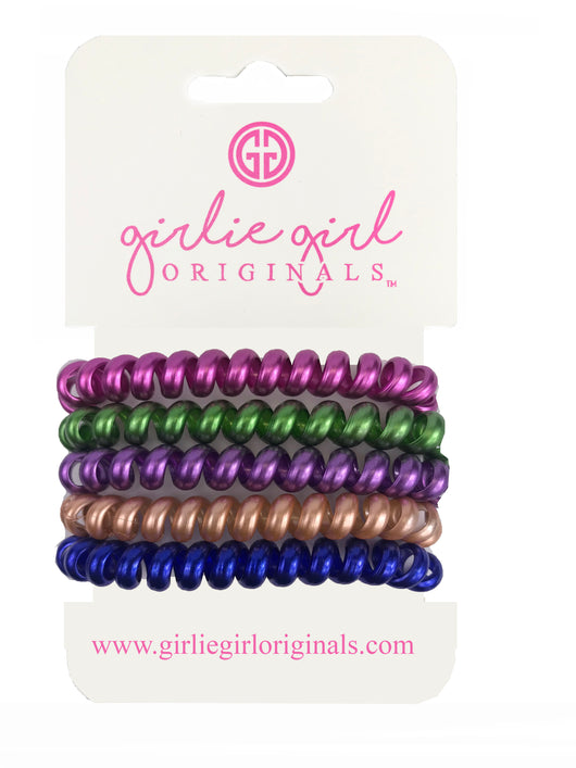 TC-MET-12 ROY/HPK Telephone Cord Hair Ties