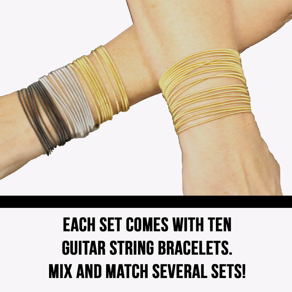 GB4271 Guitar Strings BraceletGold Girlie Girl Wholesale