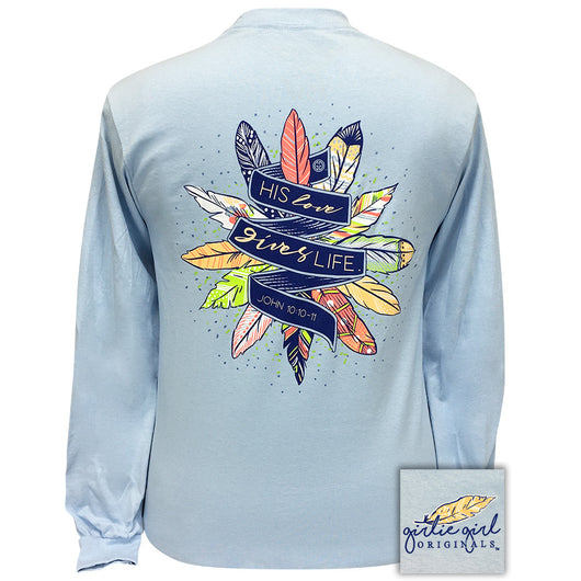 His Love Feathers-Light Blue LS-2323