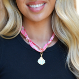 TW-1004 SCARF NECKLACE WITH CHARM