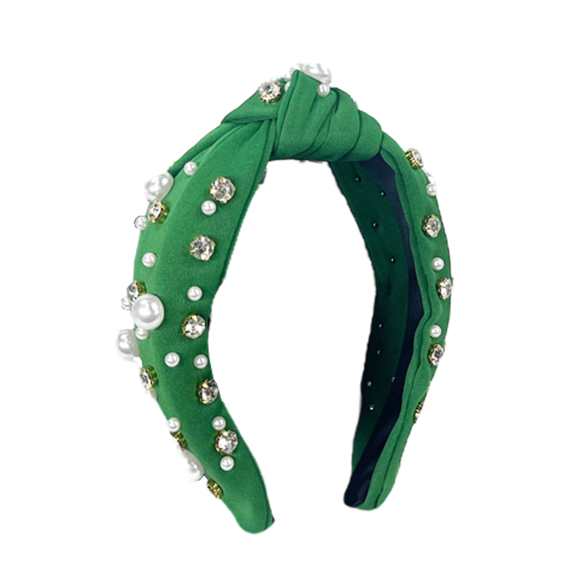 HB-9214 Pearl Top Knot Headband Green