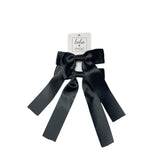 DDS-5195 Satin Double Bow Black/Black