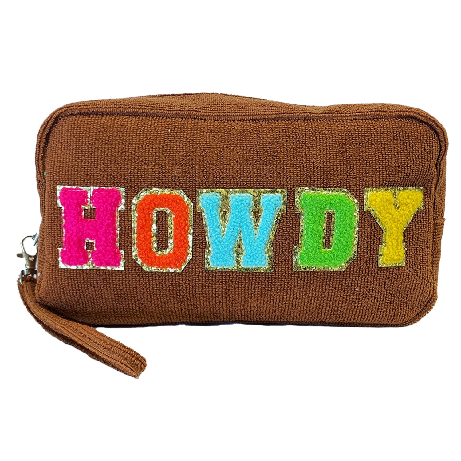 TC-1355 Terry Cloth Cosmetic Bag Howdy