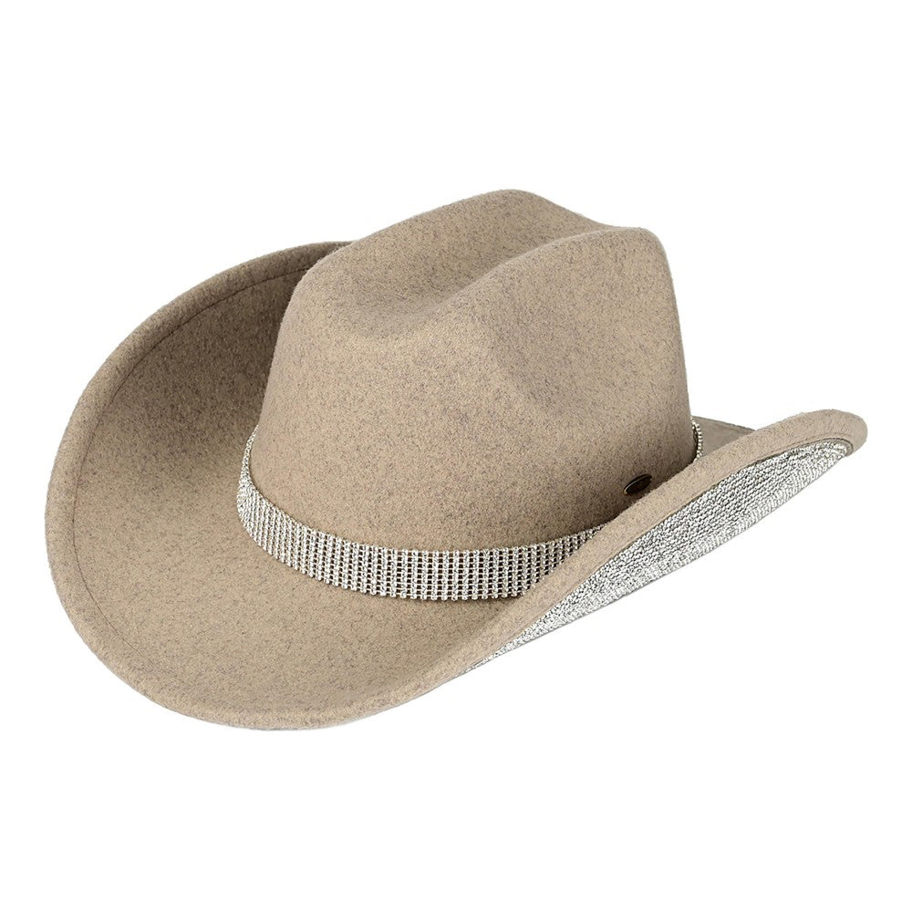 TCC-0073 Taupe-Clear Cowgirl Hat