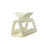 HCS-14S Small Square Hair Clip-White