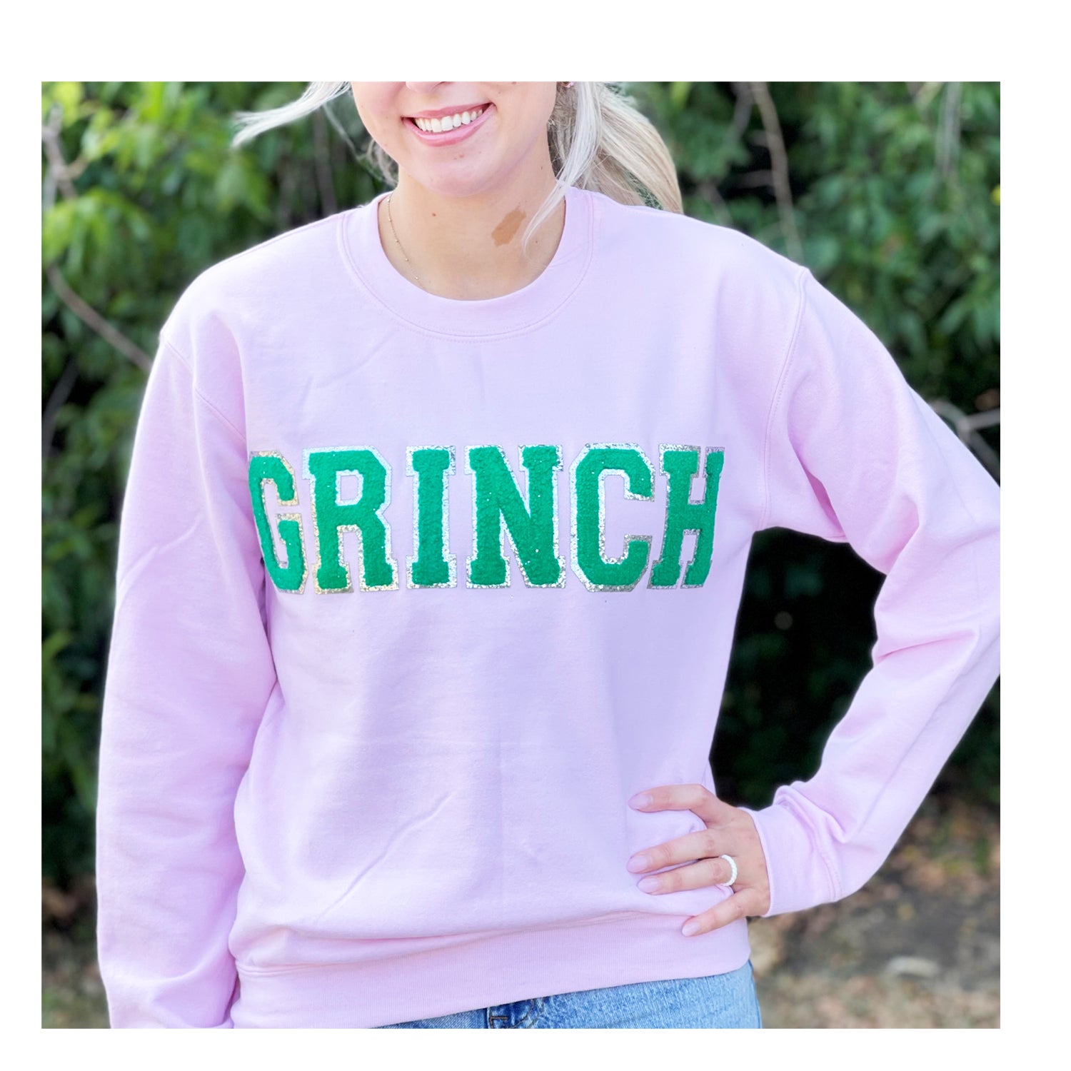 SW-6723 Grinch Pink Sweatshirt