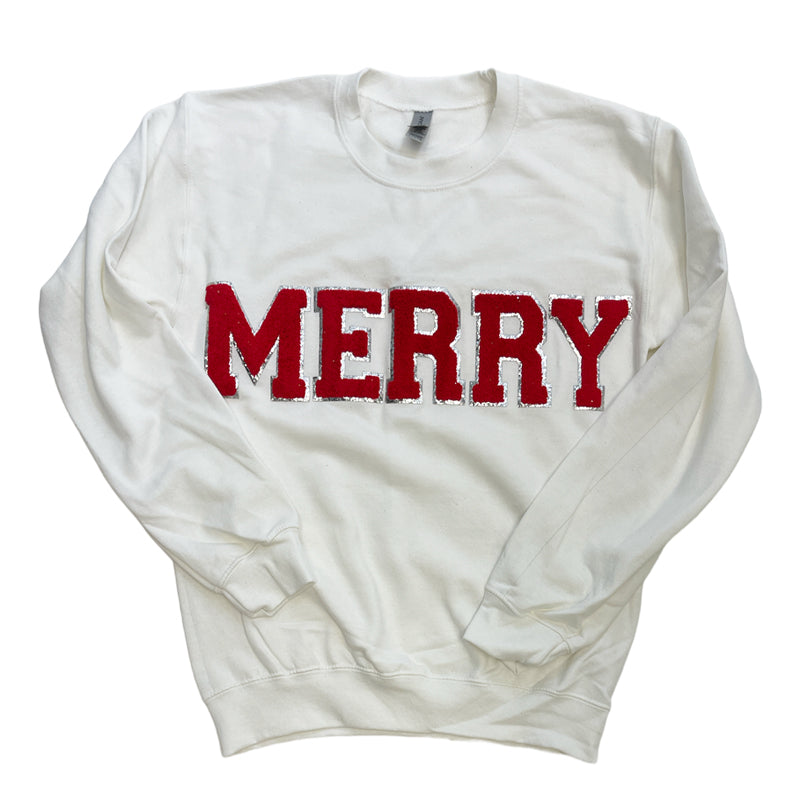 SW-6723 Merry-White Sweatshirt – Girlie Girl Wholesale