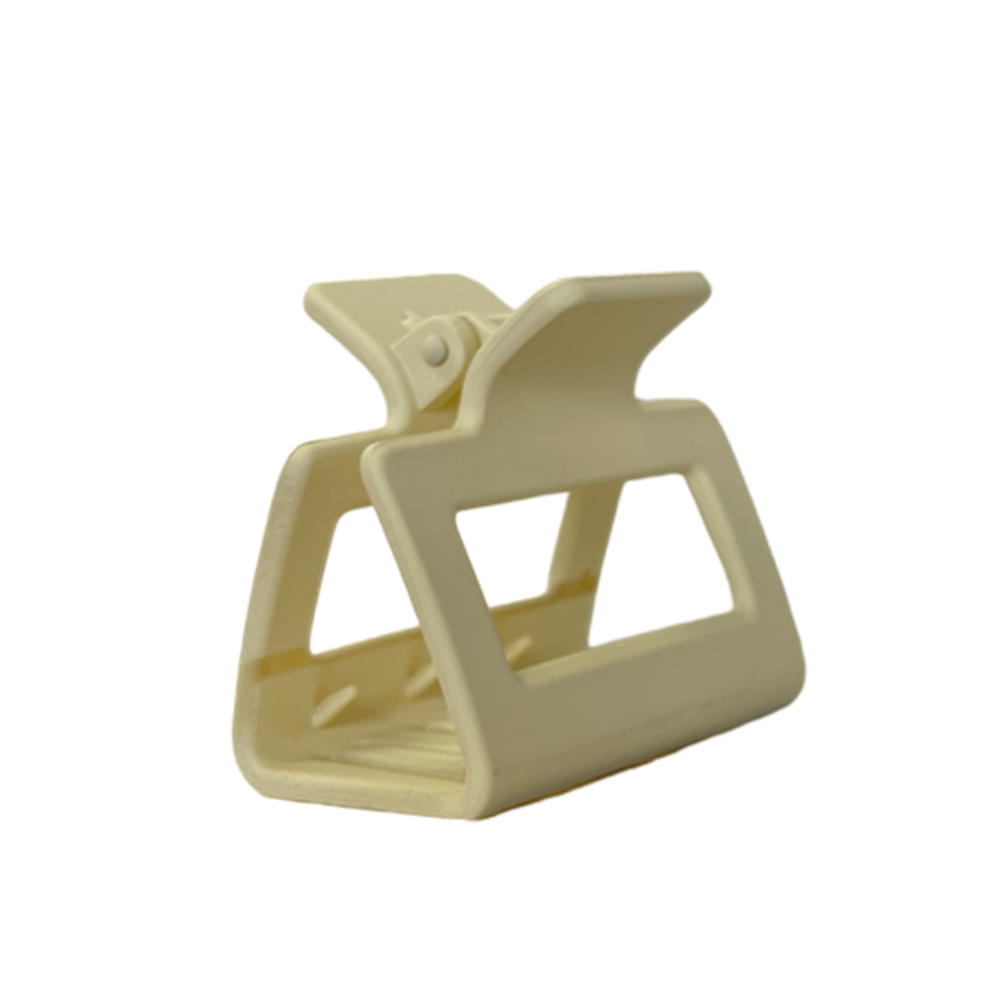 HCS-14S Small Square Hair Clip-Ivory