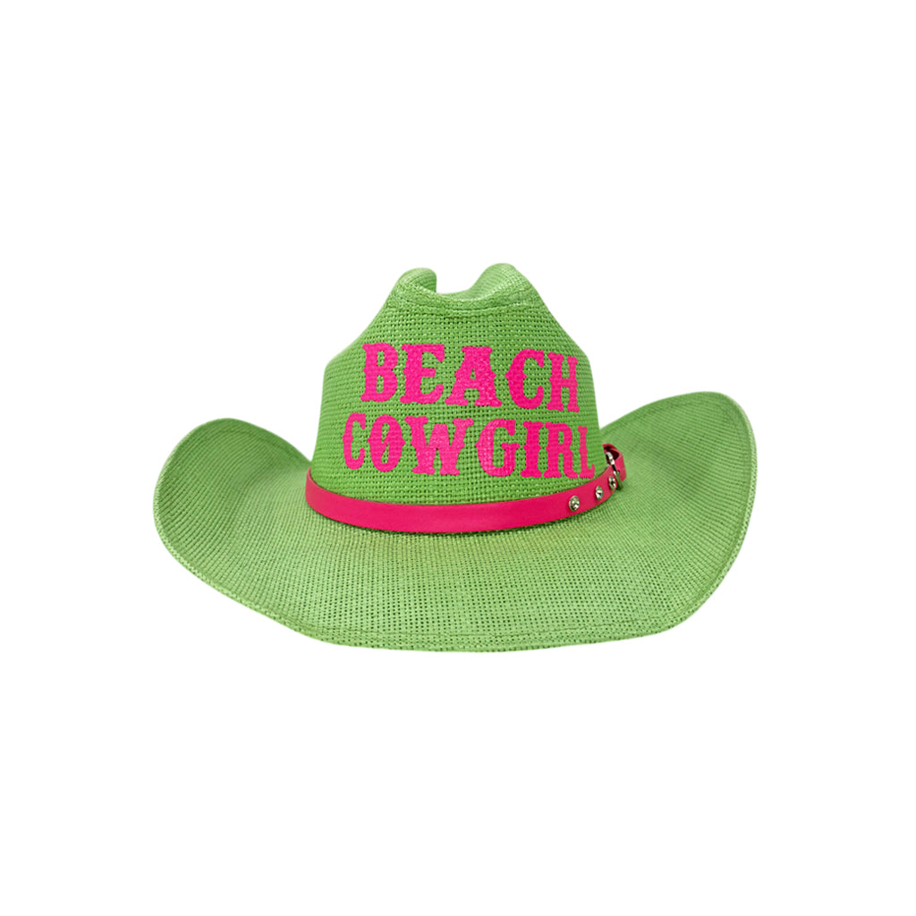 CH-1043-BEACH COWGIRL  GREEN/PINK