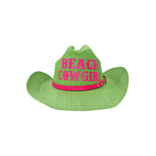 CH-1043-BEACH COWGIRL  GREEN/PINK