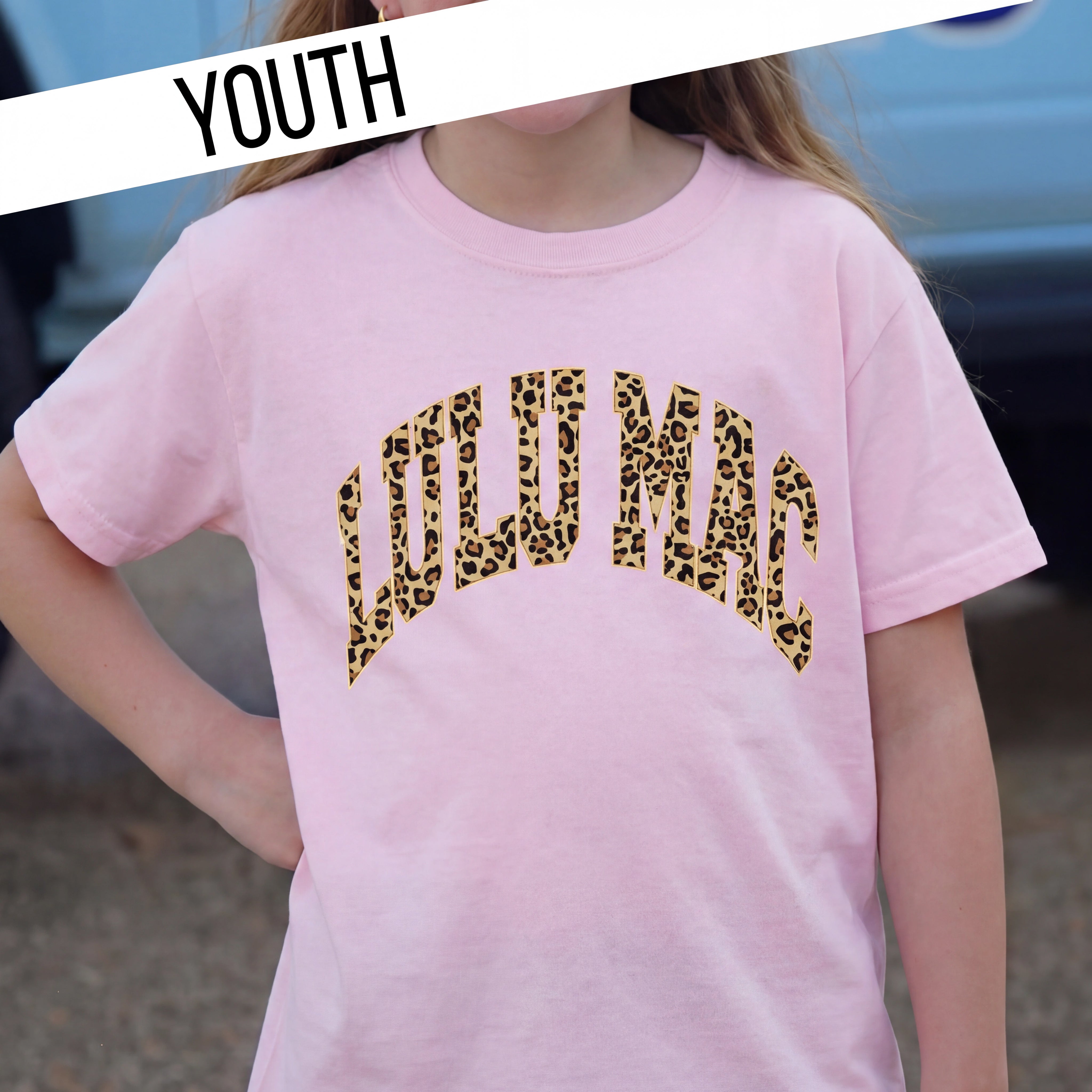 KD-LP-1000 Leopard Blossom Youth Comfort Colors Tee