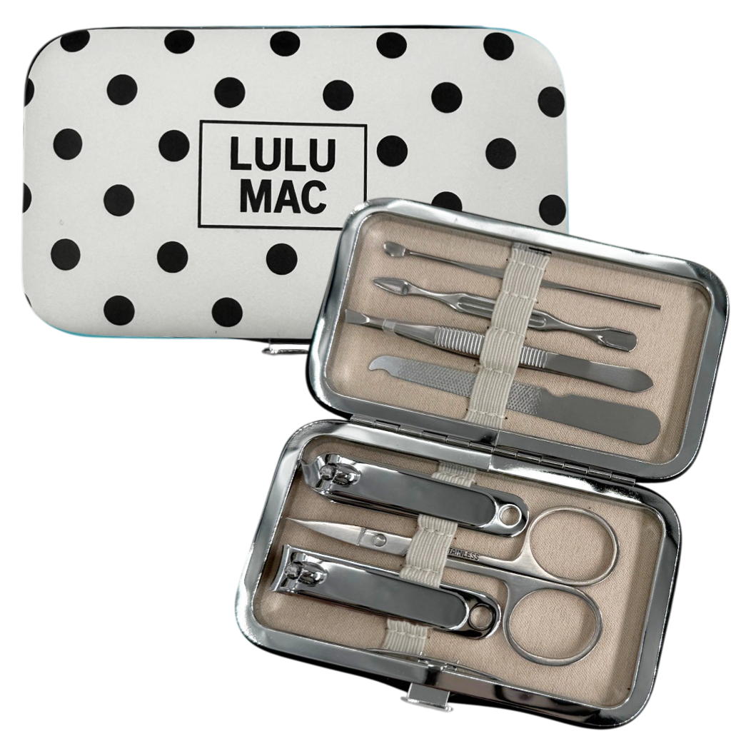 MCPD- White/Black Dot Manicure Set