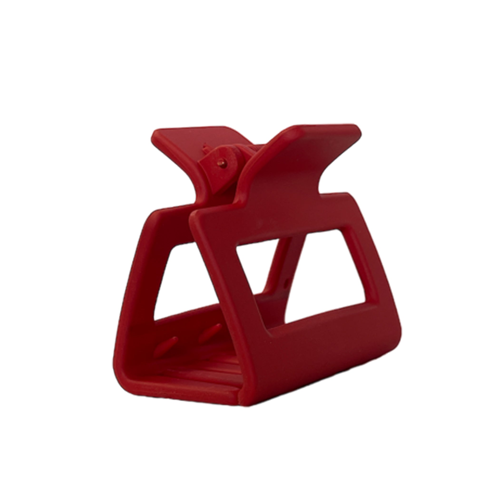 HCS-14S Small Square Hair Clip-Red