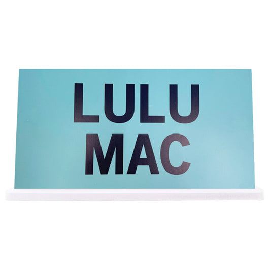 LULU MAC LOGO SIGN LIGHT BLUE WITH NAVY
