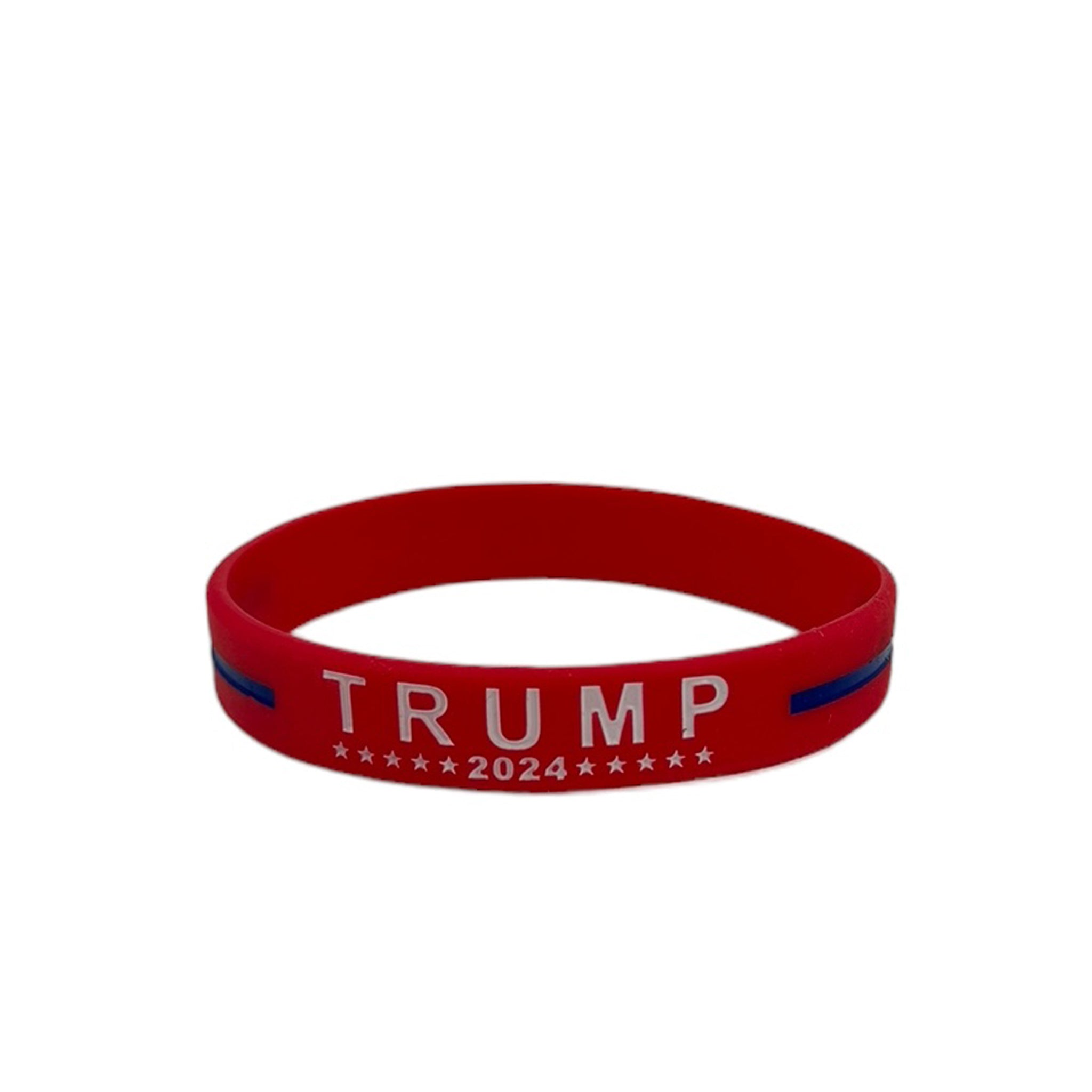 TR-0811 TRUMP 2024 SILICONE BRACELET RED