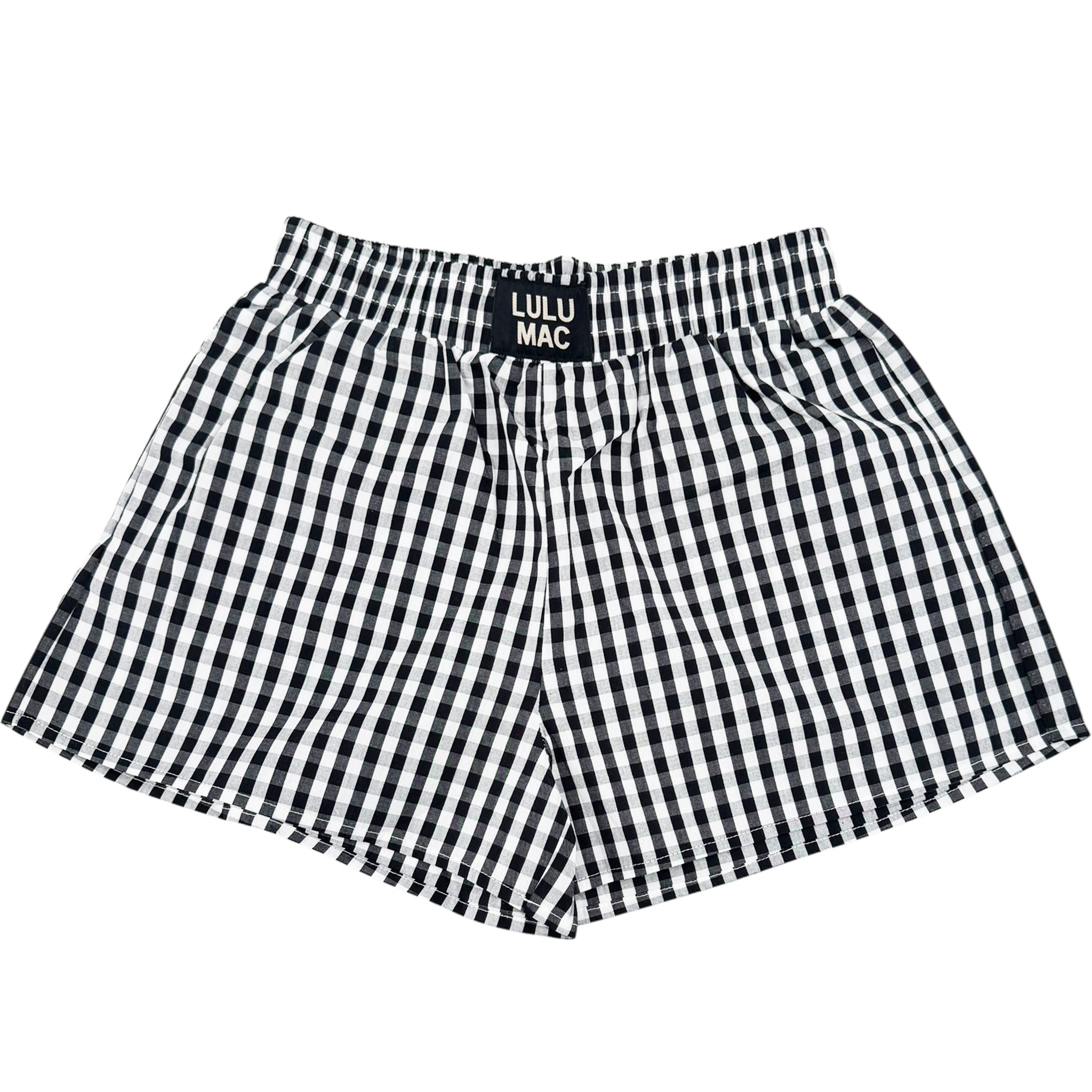 BXGH-BLACK GINGHAM BOXER SHORT