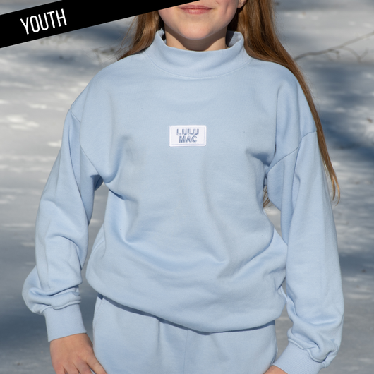 KD-TP-1001 KID LONGSLEEVE TERRY CLOTH TOP-LIGHT BLUE