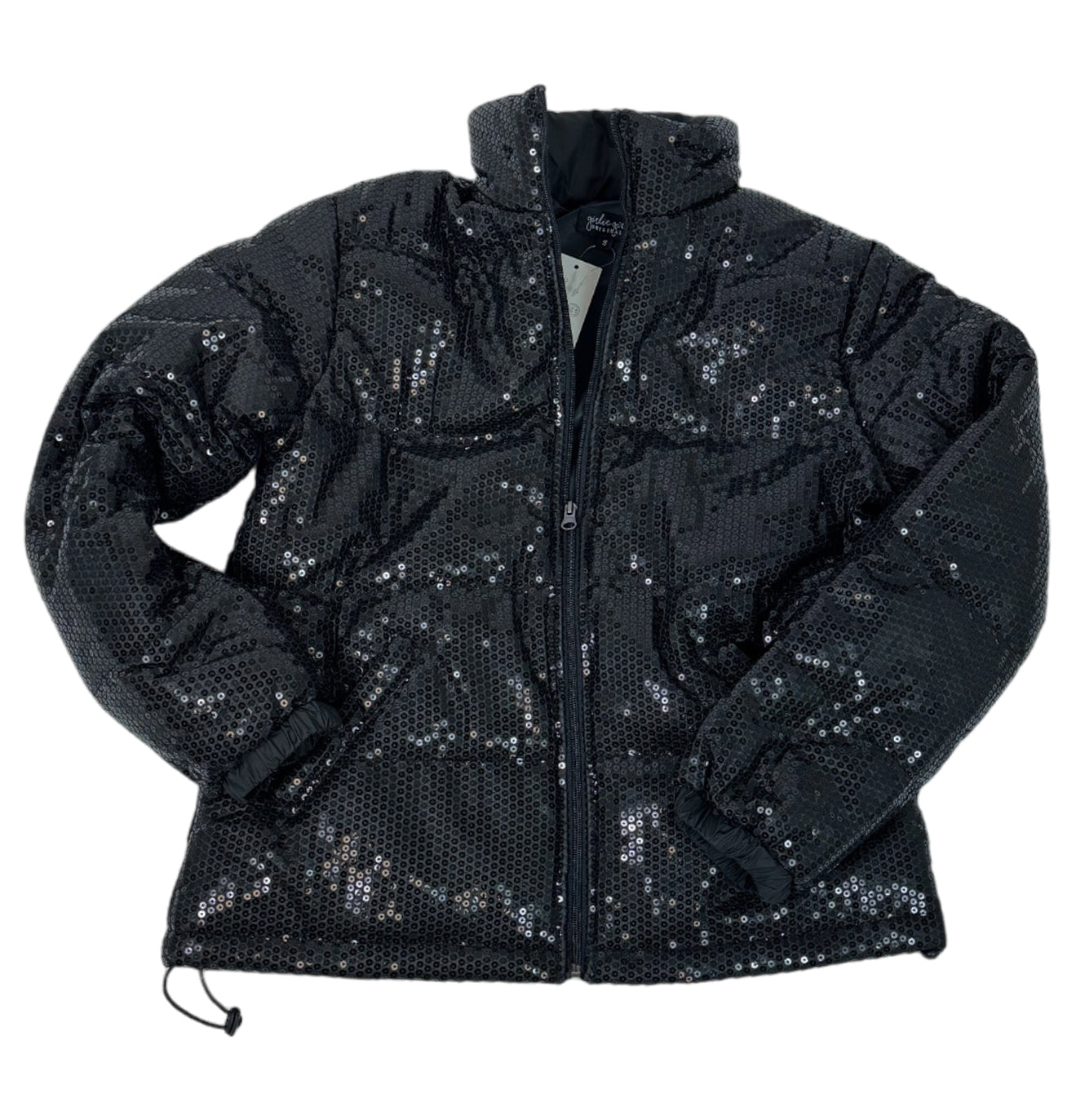 SQ-1999 Black Sequin Zip Up Jacket