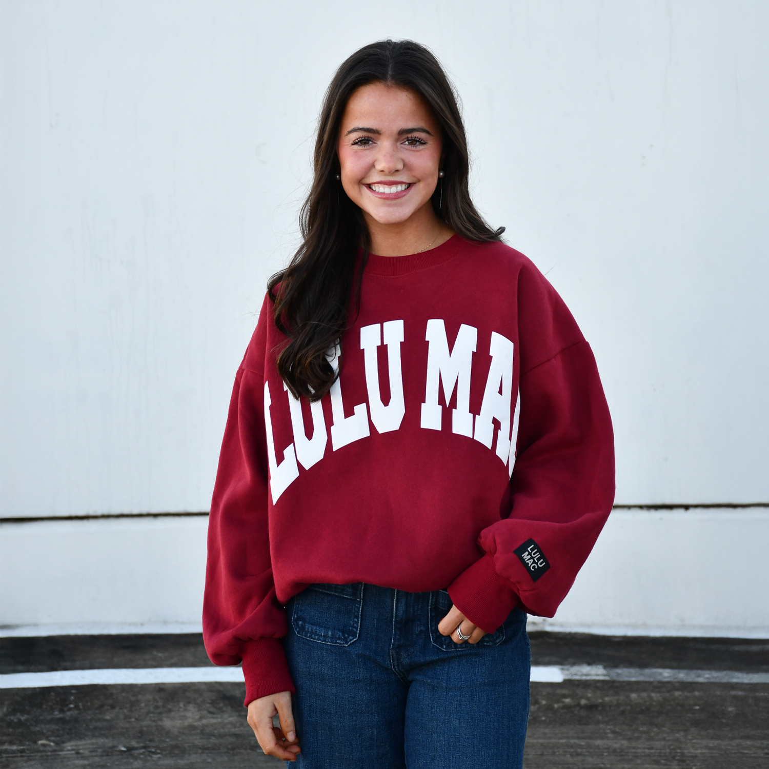 Lulu Mac Sweatshirt Cardinal/White - Puff