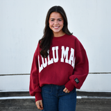 Lulu Mac Sweatshirt Cardinal/White - Puff