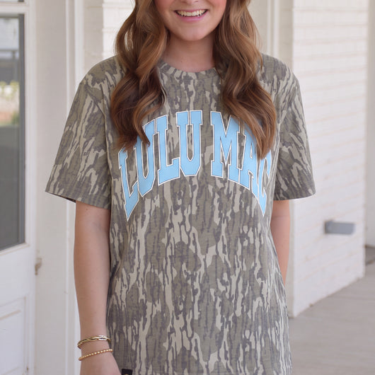 LM-TS-1009 LM MOSSY OAK BOTTOMLAND PRINT TEE W/ LIGHT BLUE
