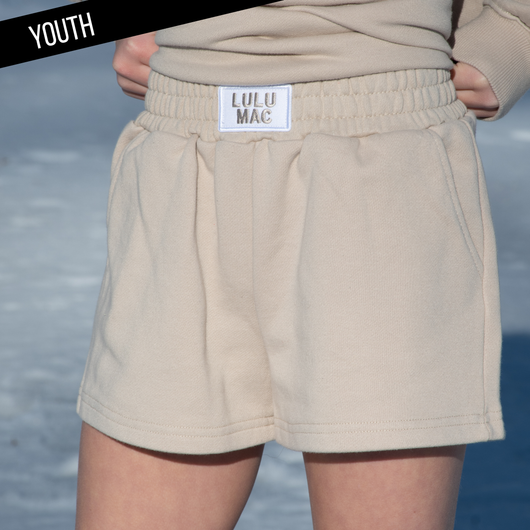 KD-SH-1001 KID TERRY CLOTH SHORTS -SAND