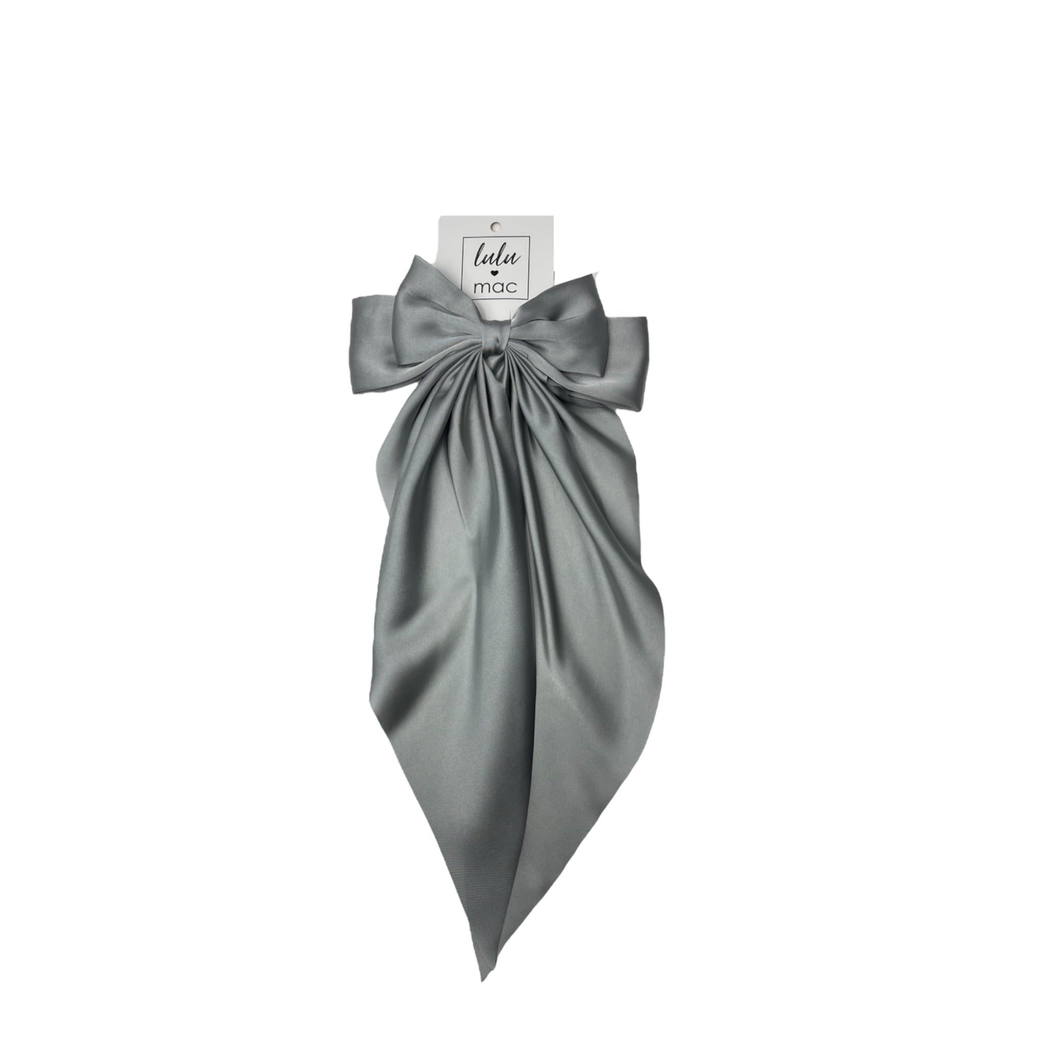 DDL-2270 Large Satin Bow Grey