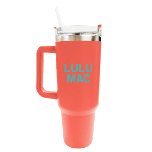 SC-4412-LM Morgan Tumbler Coral with Mint Logo