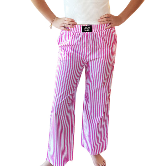 PAST- PINK STRIPED PANT