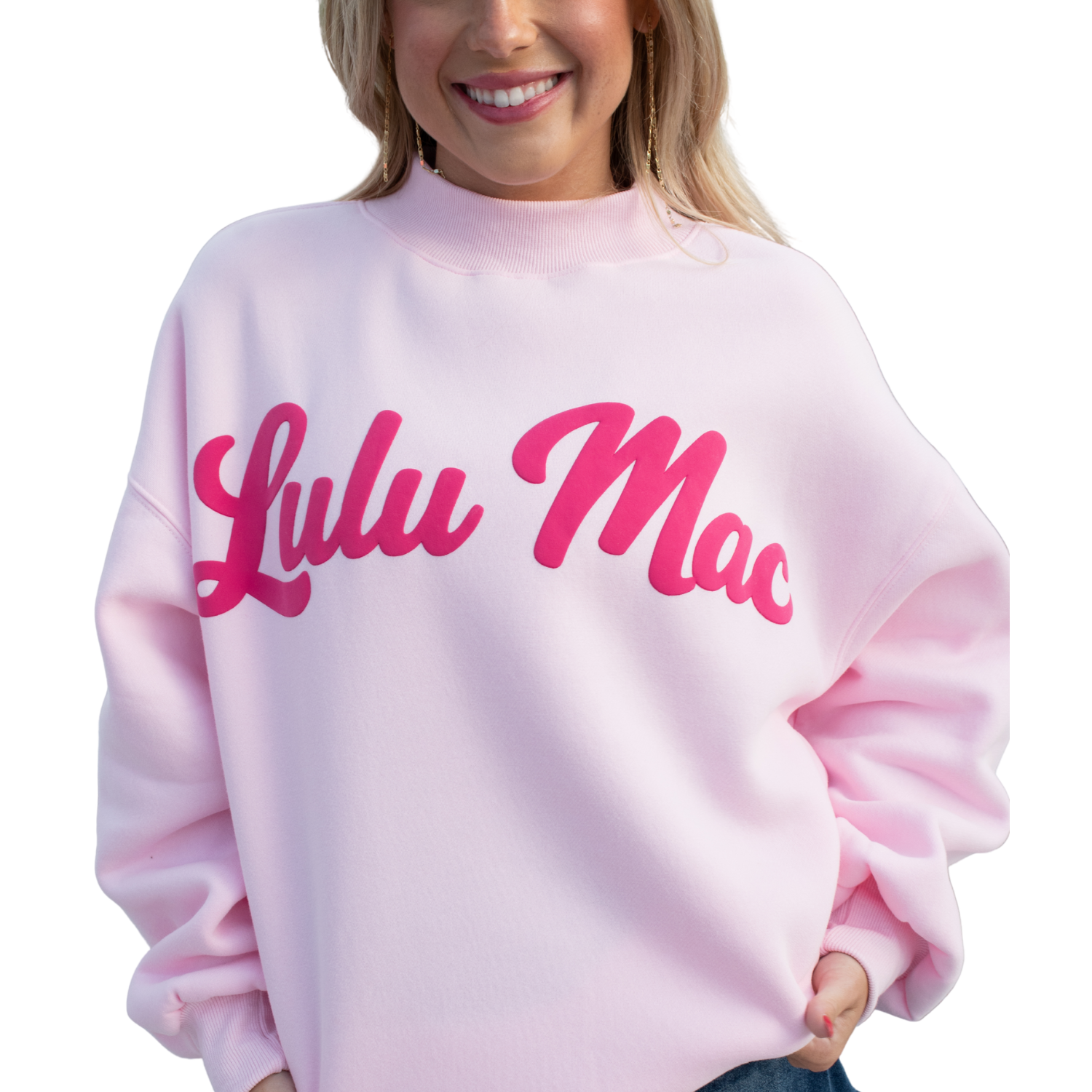 LM-SW-1020 Script Sweatshirt Light Pink/Bubblegum