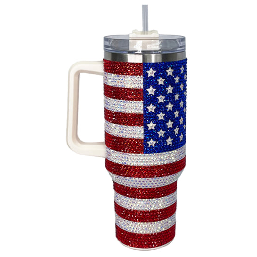 SC-4412-D Morgan Tumbler Diamond American Flag