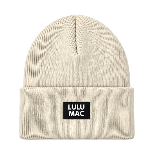 LM-BN-1005 LULU MAC PATCH BEANIE IVORY