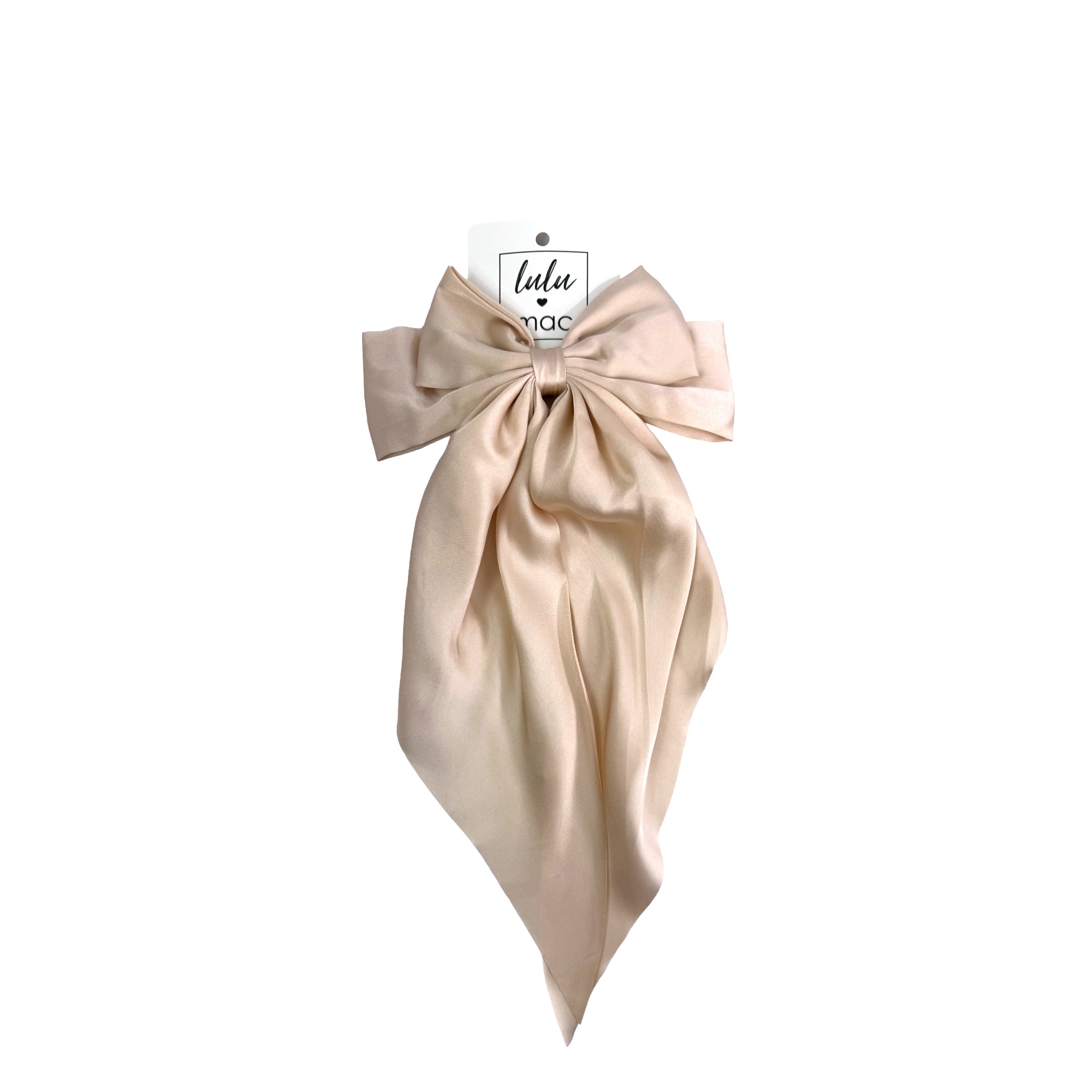 DDL-2270 Large Satin Bow  Champagne