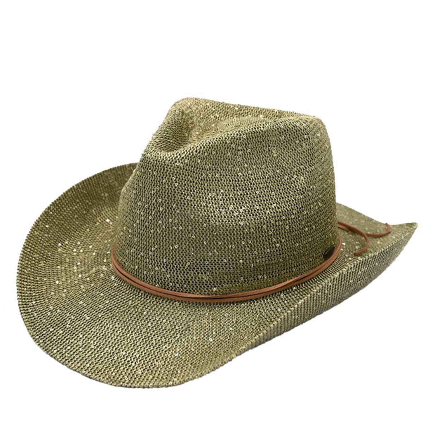 CBC-03 Cowgirl Hat with Glitter Sage
