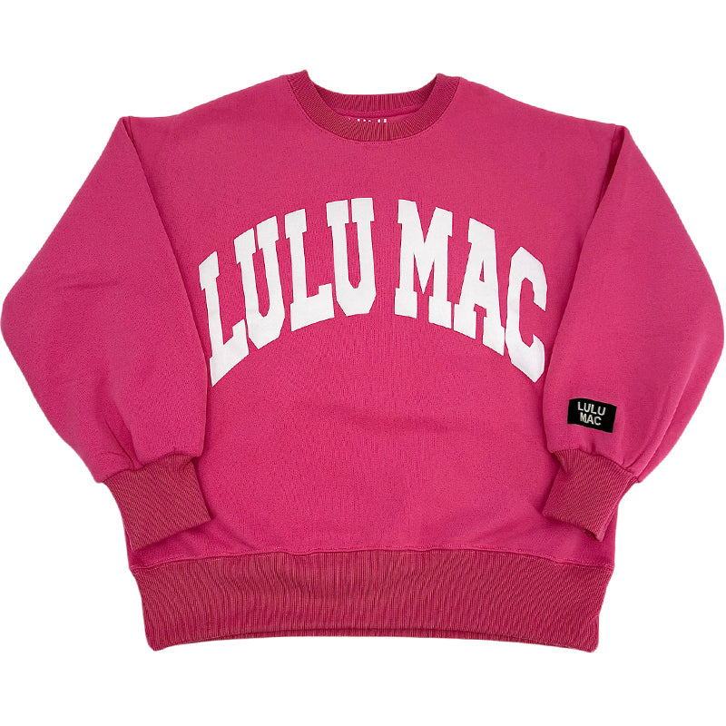 Lulu Mac Sweatshirt Hot Pink/White