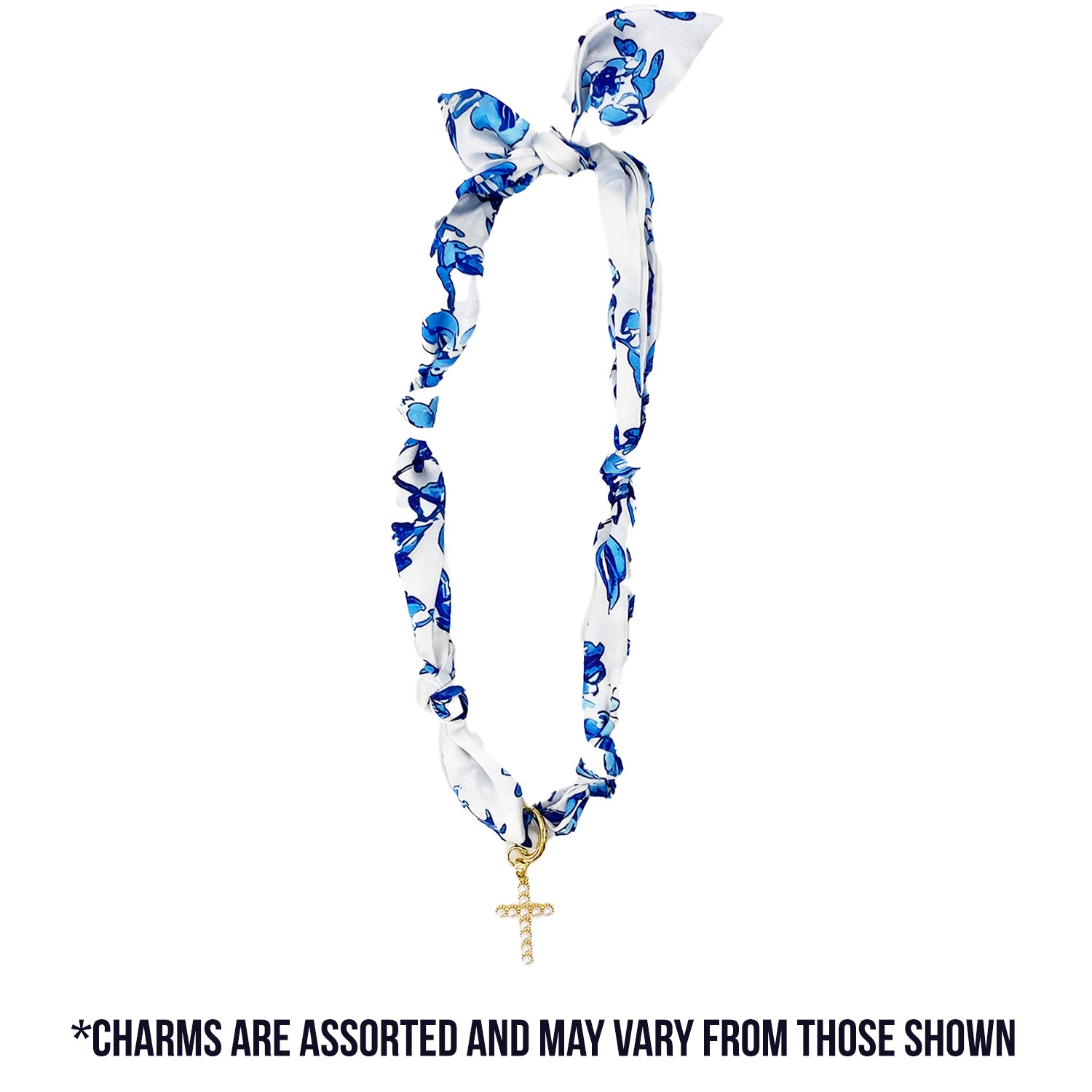 TW-1003 SCARF NECKLACE WITH CHARM