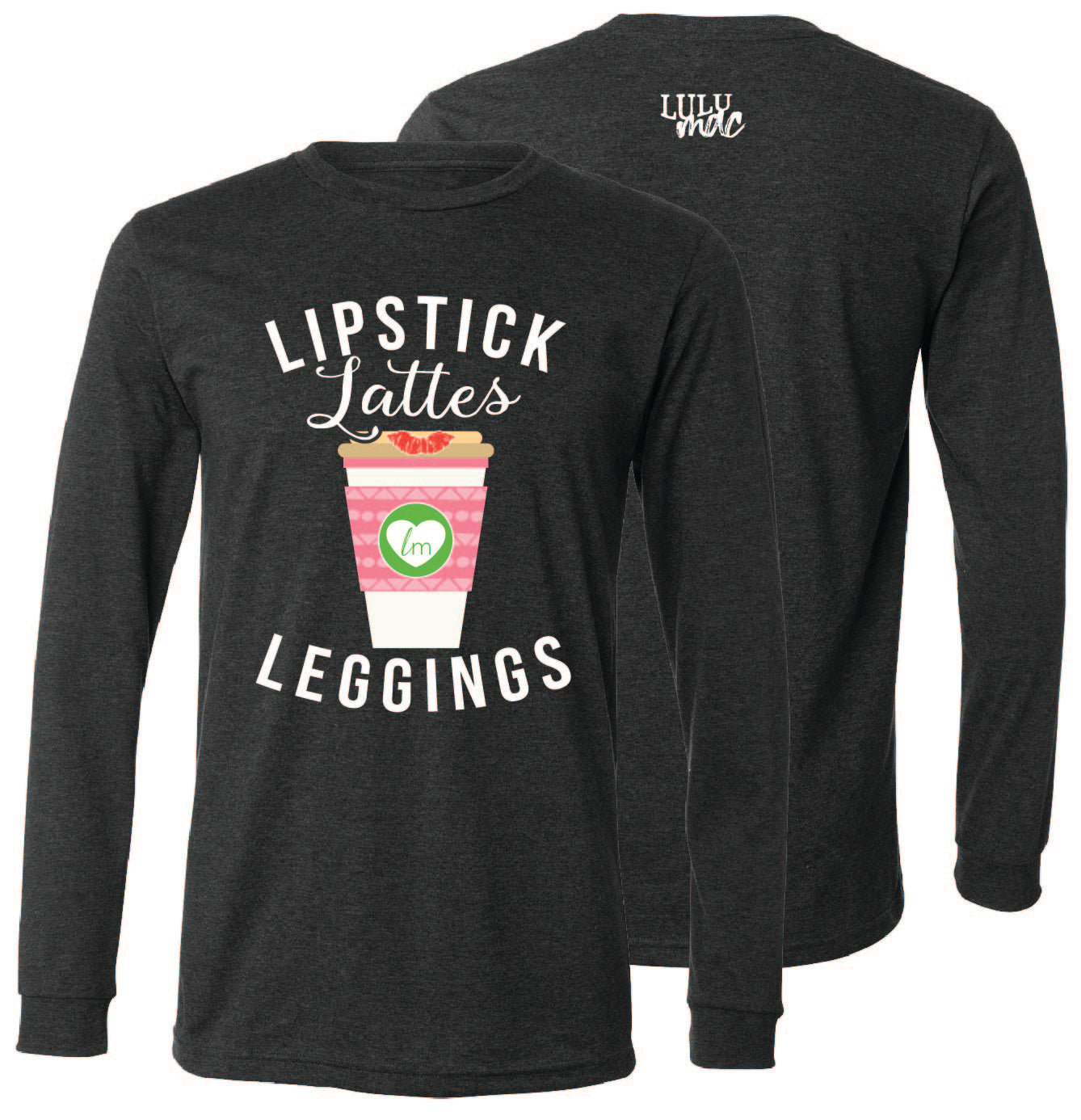 Lulu Mac-117 Lipstick Leggings-LS Dark Heather Grey