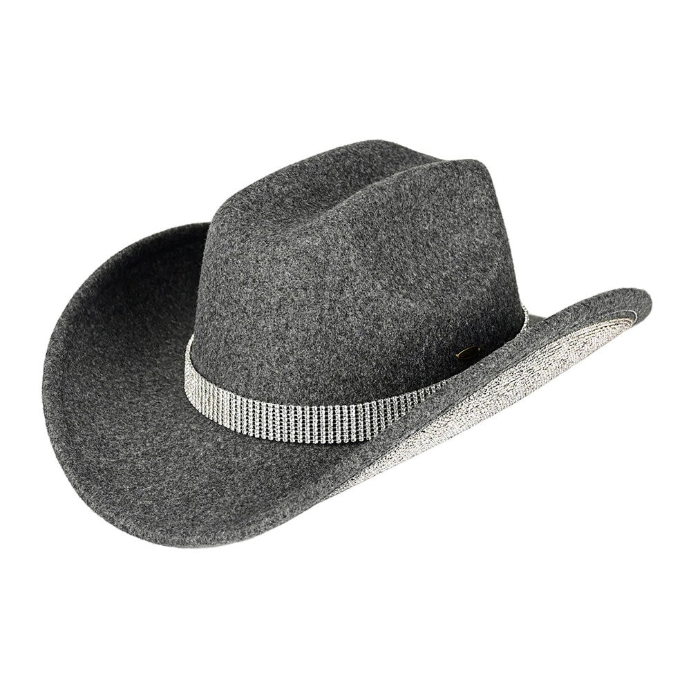 TCC-0073 Charcoal-Clear Cowgirl Hat