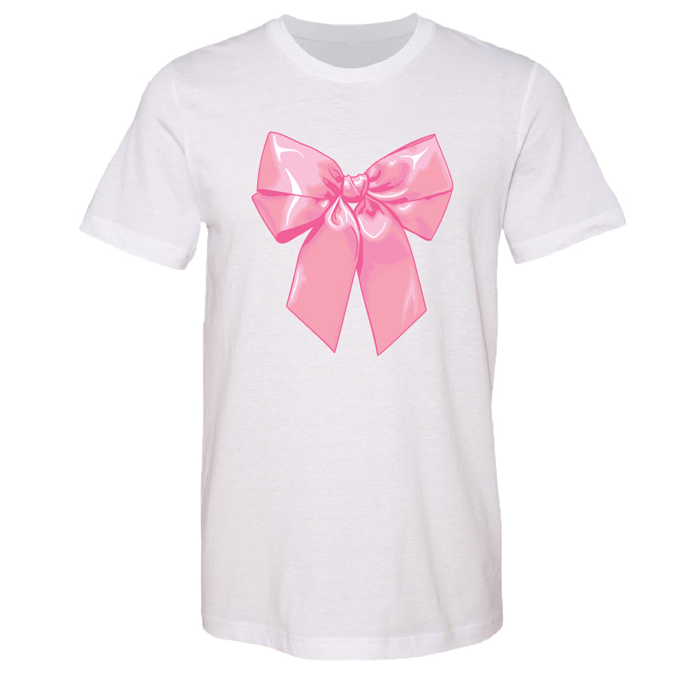 138 Big Pink Bow White