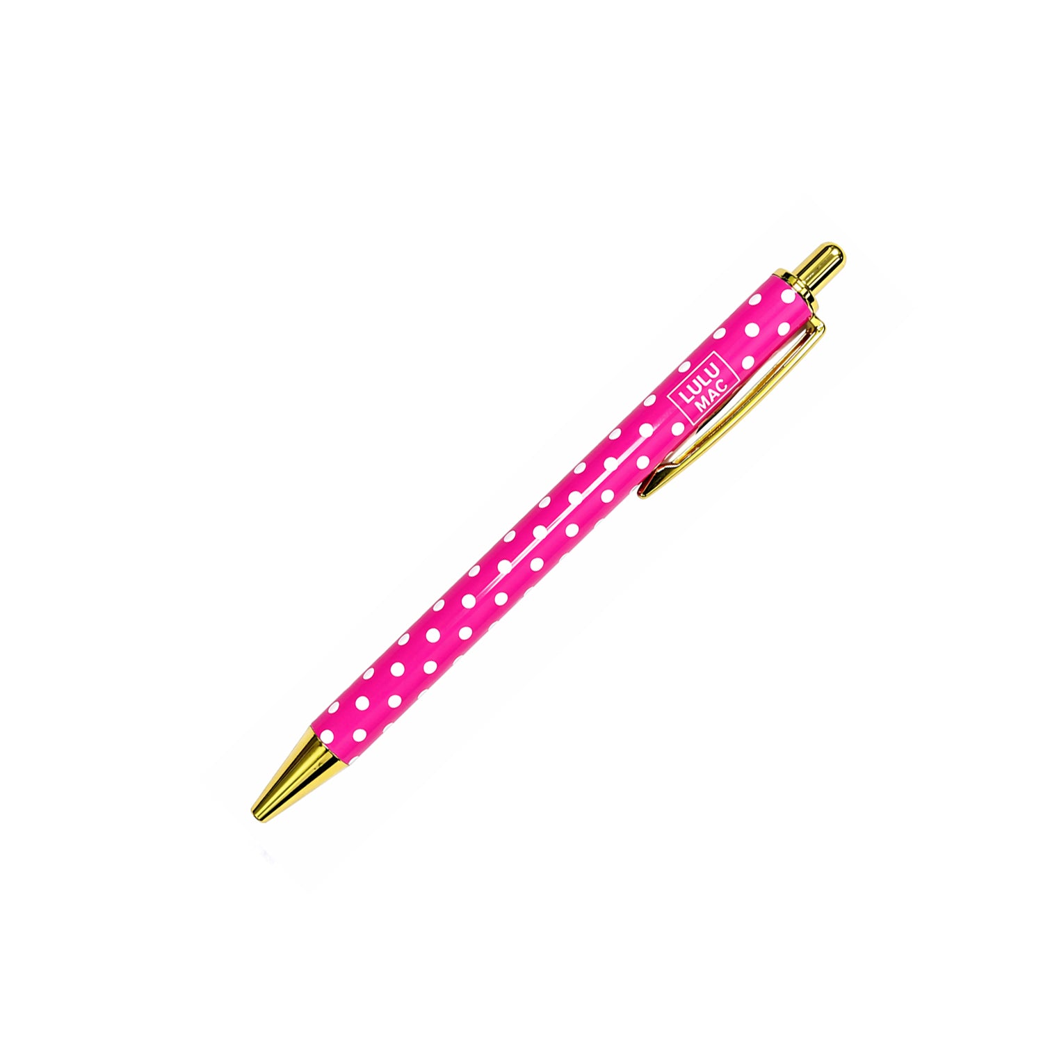 LM-PEN-PD Hot Pink/White Dot Ink Pen